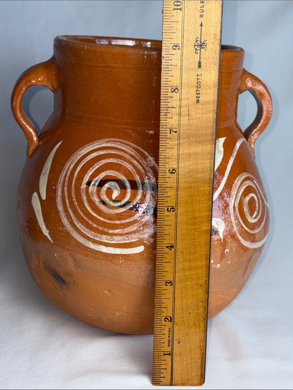 New Hand Painted Mexican Olla de Barro Clay Bean Pot Frijolera 4 Qt With Lid - Picture 9 of 13